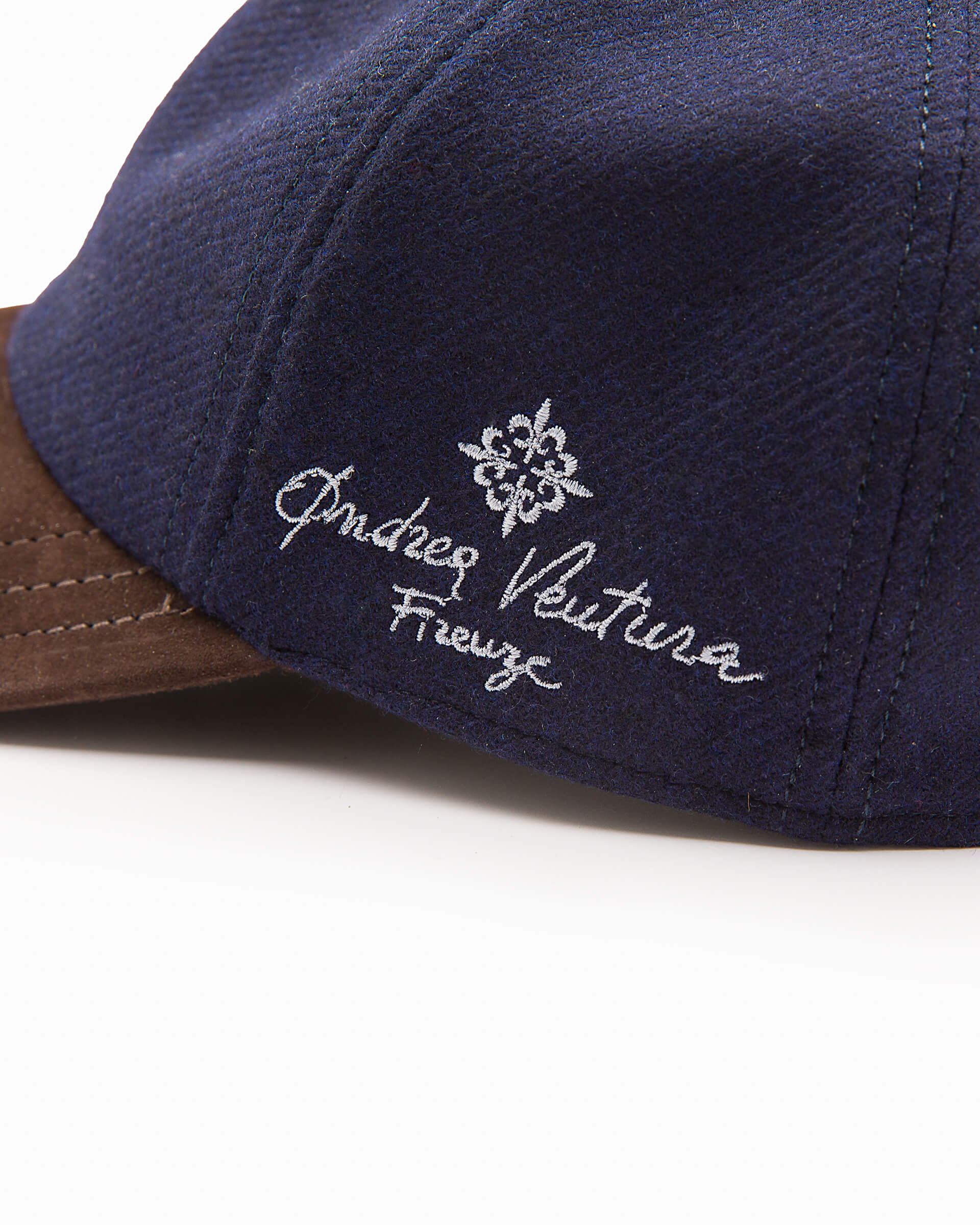 Baseball cap made of cashmere blue visor water-repellent hat Firenze eclipse with - Ventura Andrea