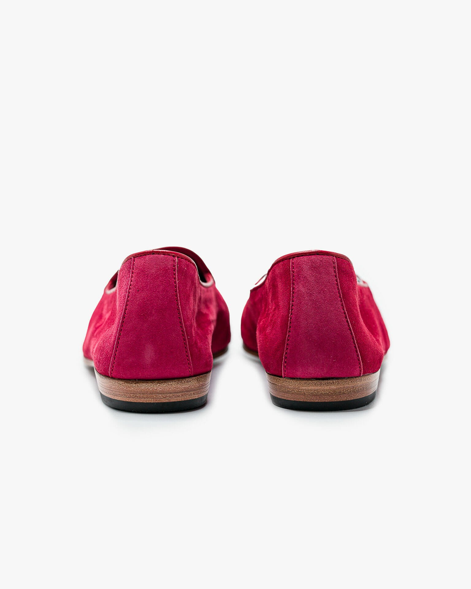 BELGIAN-D LS RUBY RED SUEDE LOAFERS FOR WOMEN - Andrea Ventura Firenze